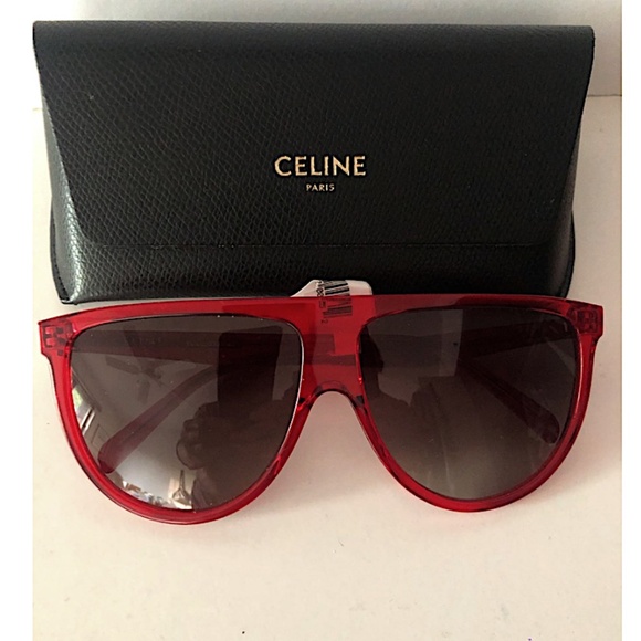 CELINE Acetate Thin Shadow Sunglasses CL41435/S in Fuchsia - Picture 3 of 14